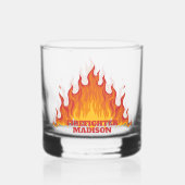 Individuelle Name-/Text-Feuerlöscherglas Whiskyglas (Rückseite)