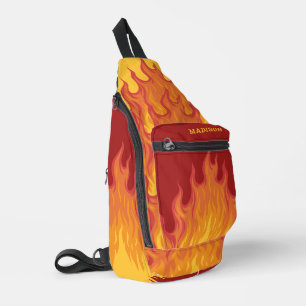 Individuelle Name/Text-Feuerwehrmann Crossbody Bag