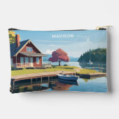 Individuelle Name & Text Finnland - Naturdarstellu Zubehörtasche (Rückseite)