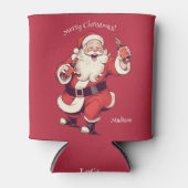 Individuelle Name & Text Funny Betrunkener Weihnac Dosenkühler (Vorderseite)