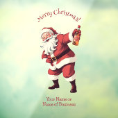 Individuelle Name & Text Funny Betrunkener Weihnac Fensteraufkleber (Blatt 3)