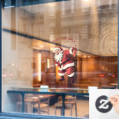 Individuelle Name & Text Funny Betrunkener Weihnac Fensteraufkleber (Café-Fenster)