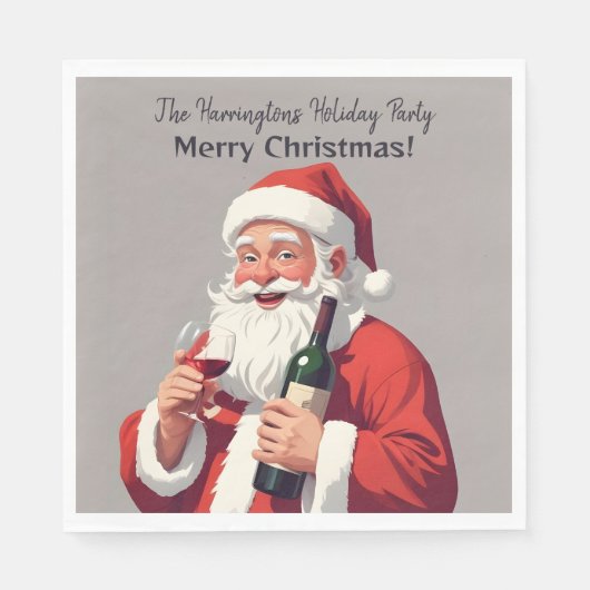 Individuelle Name & Text Funny Betrunkener Weihnac Serviette (Vorderseite)