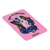 Individuelle Name & Text Gay Unicorn Magnet (Rechte Seite)