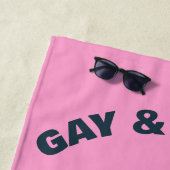 Individuelle Name & Text Gay Unicorn Strandtuch (Beispiel)