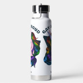 Individuelle Name & Text Gay Unicorn Trinkflasche (rechts)
