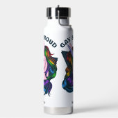 Individuelle Name & Text Gay Unicorn Trinkflasche (Links)