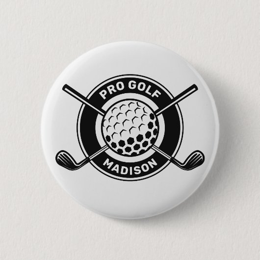 Individuelle Name & Text Golf Button (Vorderseite)