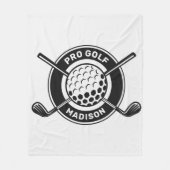 Individuelle Name & Text Golf Fleecedecke (Vorderseite)