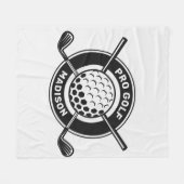 Individuelle Name & Text Golf Fleecedecke (Vorderseite (Horizontal))