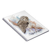 Individuelle Name Text Great Gray Owl Bird Nature  Notizblock (Rechte Seite)
