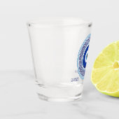 Individuelle Name & Text Griechisches Muster Evil Schnapsglas (Links)