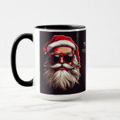 Individuelle Name & Text Grumpy Santa Tasse (Links)