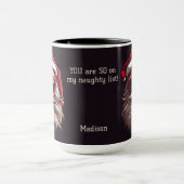 Individuelle Name & Text Grumpy Santa Tasse (Zentrum)
