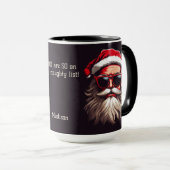 Individuelle Name & Text Grumpy Santa Tasse (VorderseiteRechts)