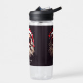 Individuelle Name & Text Grumpy Santa Trinkflasche (Links)