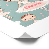 Individuelle Name Text Happy Ballerina Poster (Ecke)