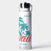 Individuelle Name & Text Hawaii Trinkflasche (Hinten)