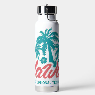Individuelle Name & Text Hawaii Trinkflasche