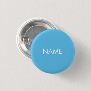 individuelle Name-Text hellblau weiß minimalistis Button