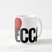 Individuelle Name Text Huge Red Heart Simple Rebec Kaffeetasse (VorderseiteRechts)