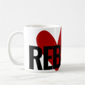 Individuelle Name Text Huge Red Heart Simple Rebec Kaffeetasse (Links)
