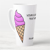 Individuelle Name & Text Ice Cream Latte Tasse (Linke Ecke)