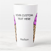 Individuelle Name & Text Ice Cream Latte Tasse (Vorderseite)