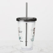 Individuelle Name & Text Katzenkrebs Acryltrinkbecher (Rechts)