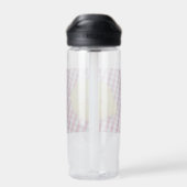 Individuelle Name Text Lemon Picnic Gingham Trinkflasche (Rückseite)