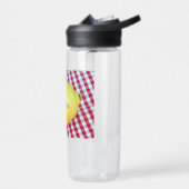 Individuelle Name Text Lemon Picnic Gingham Trinkflasche (Links)