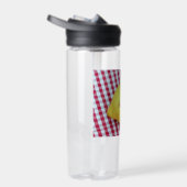 Individuelle Name Text Lemon Picnic Gingham Trinkflasche (Rechts)