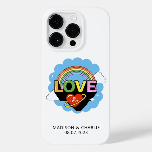 Individuelle Name / Text "Liebe ist Liebe" Case-Mate iPhone Hülle (Rückseite)