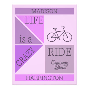 Individuelle Name / Text Life ist ein verrückter A Fotodruck