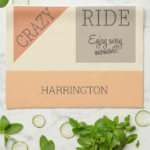 Individuelle Name / Text Life ist ein verrückter A Geschirrtuch (Gefaltet)