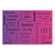 Individuelle Name Text Lila Peach Gradient