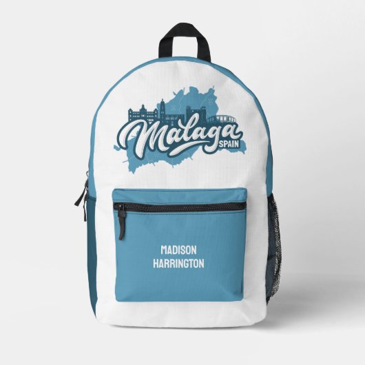 Individuelle Name / Text Malaga Spanien Bedruckter Rucksack (Vorderseite)