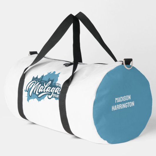 Individuelle Name / Text Malaga Spanien Duffle Bag (Linke Ecke)