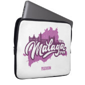 Individuelle Name / Text Malaga Spanien Laptopschutzhülle (Vorne Rechts)