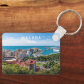 Individuelle Name & Text Malaga Spanien Schlüsselanhänger (Vorderseite)