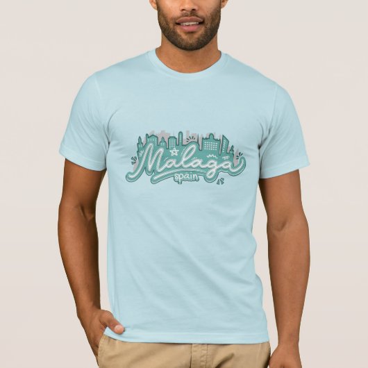Individuelle Name / Text Malaga Spanien T-Shirt (Vorderseite)