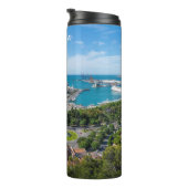 Individuelle Name & Text Malaga Spanien Thermosbecher (Nach rechts gedreht)