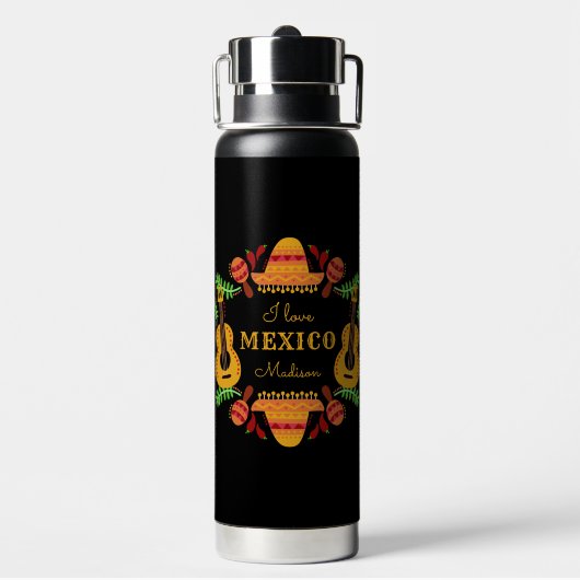 Individuelle Name / Text Mexiko Trinkflasche (Hinten)