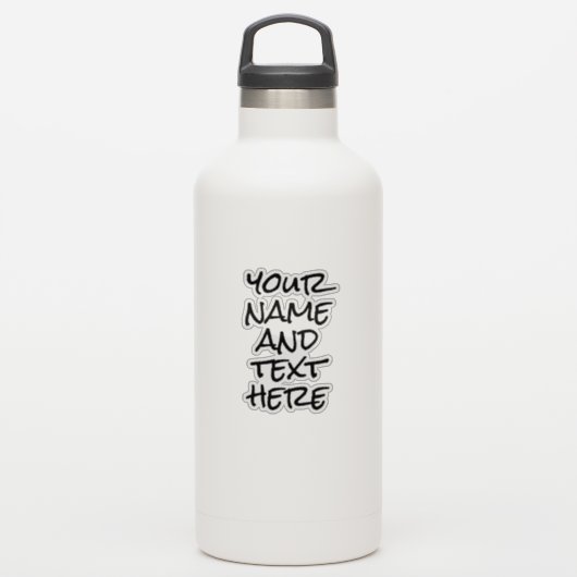 Individuelle Name Text Moderne Wasserflaschen Aufk Aufkleber (Wassserflasche)