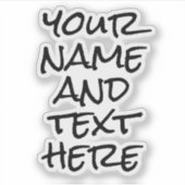 Individuelle Name Text Moderne Wasserflaschen Aufk Aufkleber (Vorderseite)