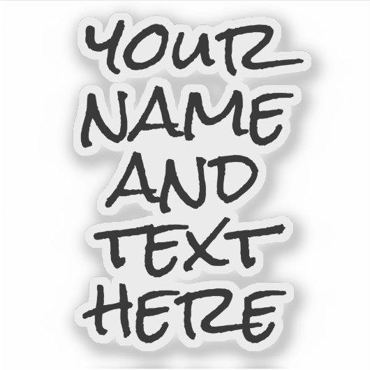 Individuelle Name Text Moderne Wasserflaschen Aufk Aufkleber (Vorderseite)