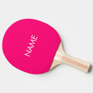 Individuelle Name-Text Monogramm heißrosa Fuchsie Tischtennis Schläger