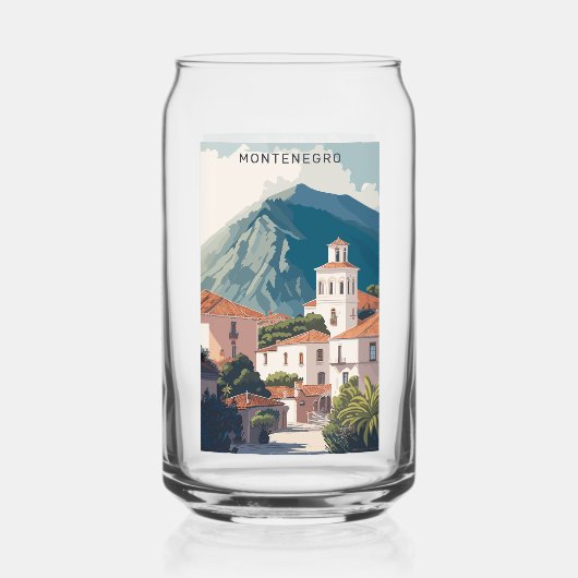Individuelle Name & Text Montenegro Dosenglas (Rückseite)