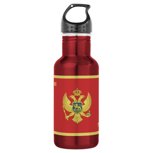 Individuelle Name & Text Montenegro Edelstahlflasche (Vorderseite)