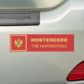 Individuelle Name & Text Montenegro - Flagge Autoaufkleber (Auf Auto)